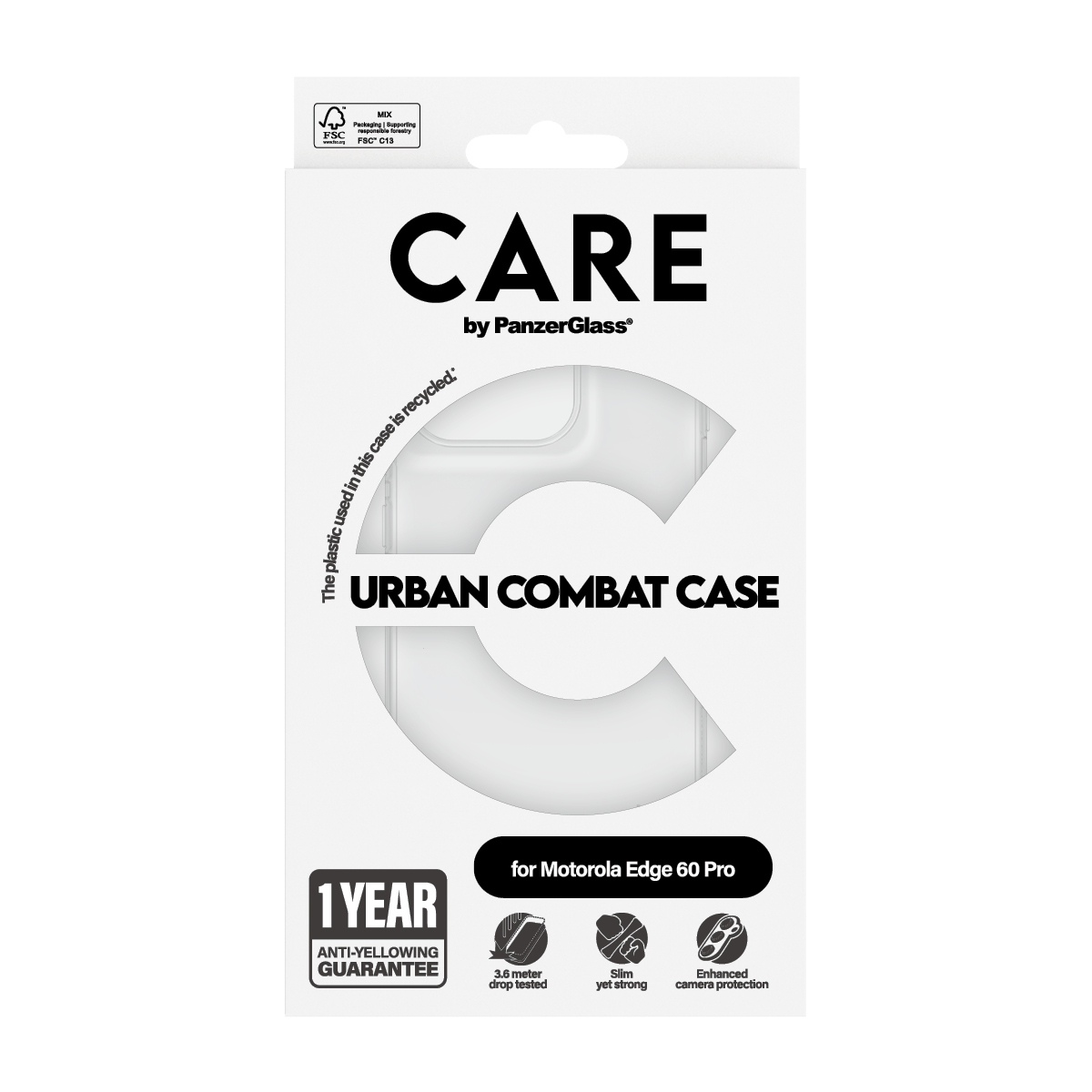 PanzerGlass CARE by PanzerGlass® Flagship Case Transparent Urban Combat w. Clear Frame Motorola Edge 60 Pro 5G – image 3