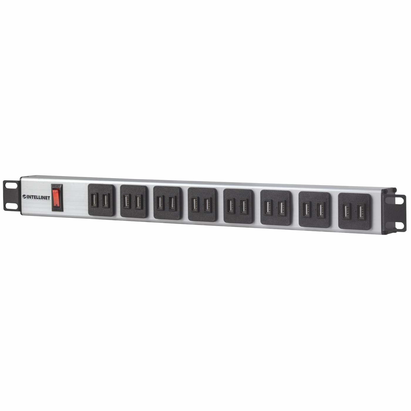 Intellinet 164603 power distribution unit (PDU) 1U Black, Grey
