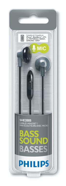 Philips SHE2005GY/28 headphones/headset Wired In-ear Grey – image 2