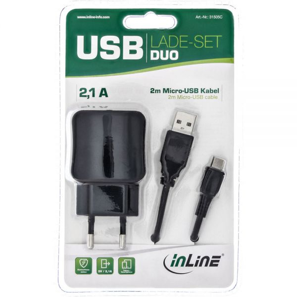 InLine 31505C mobile device charger Universal Black USB Indoor – image 3