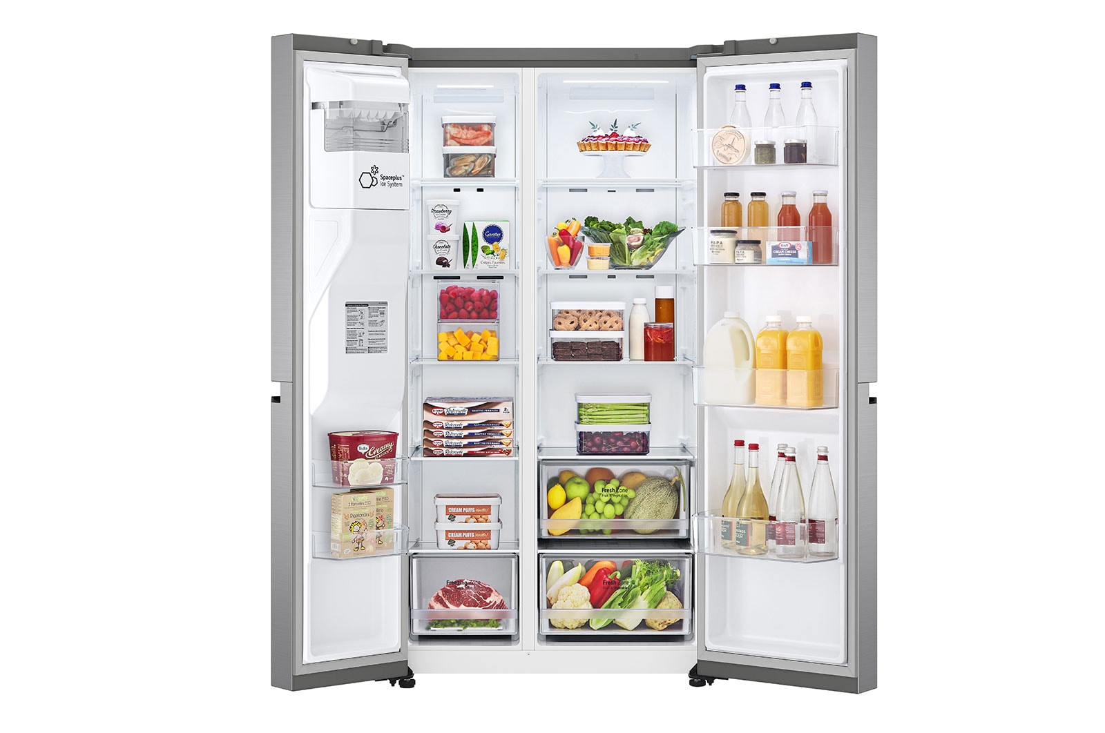 LG GSLV50PZXM side-by-side refrigerator Freestanding – image 2