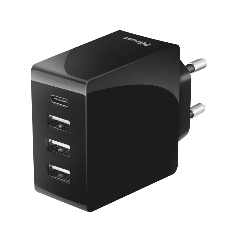 Trust 22029 mobile device charger Universal Black USB Indoor – image 1