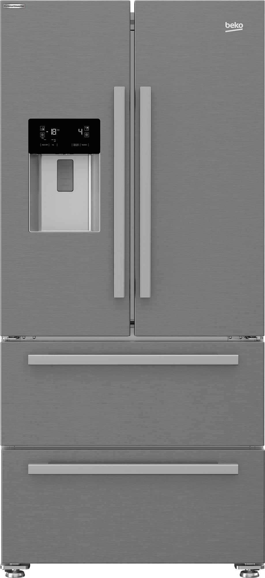 Beko GNE460520DVPX Freestanding American Style Fridge Freezer with HarvestFreshTM