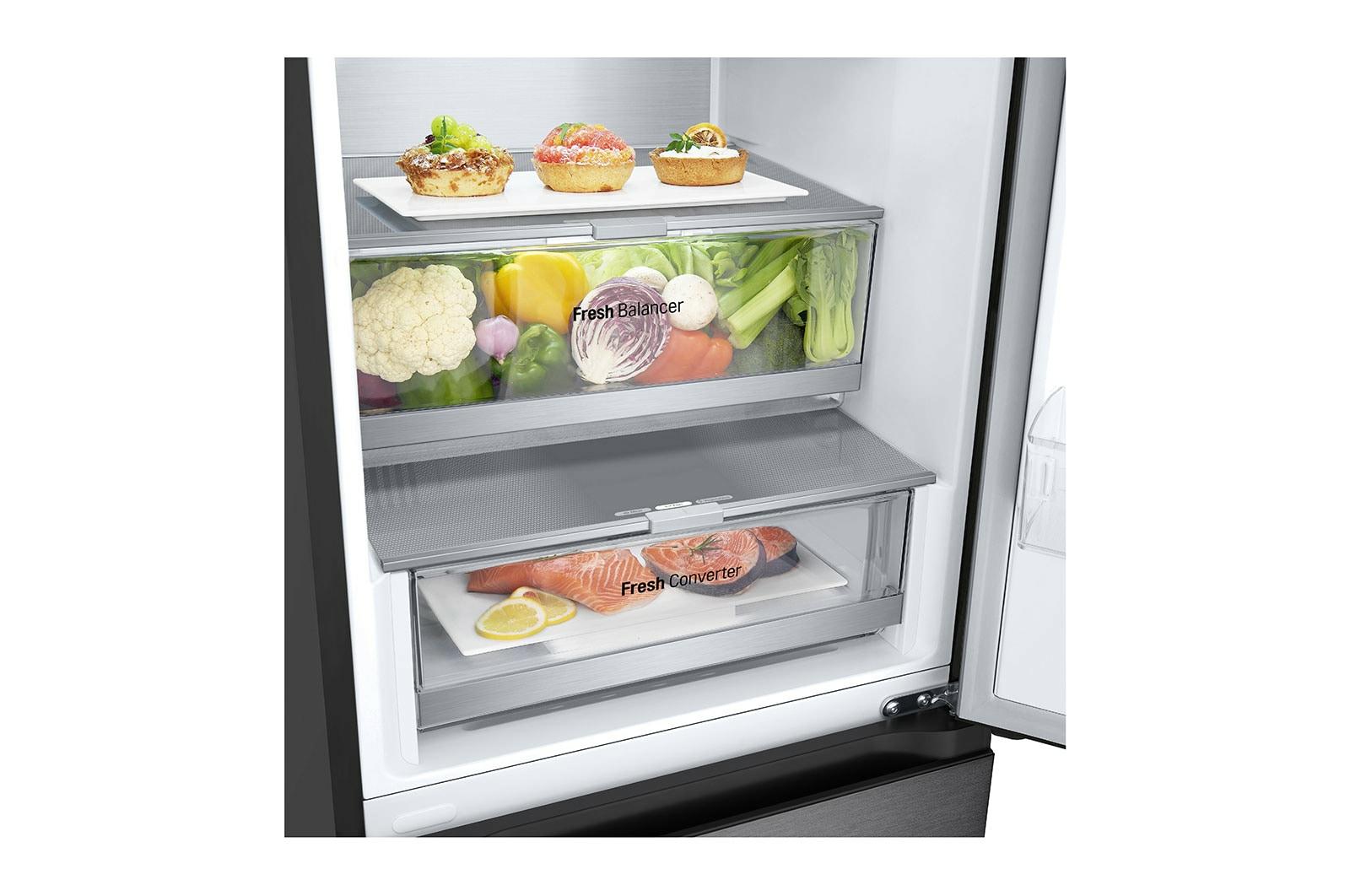 LG GBV7280AEV combi-fridge Freestanding – image 4