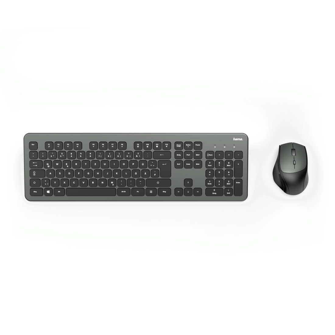Hama KMW-700 keyboard Mouse included Home RF Wireless QWERTZ German Anthracite, Black – image 2