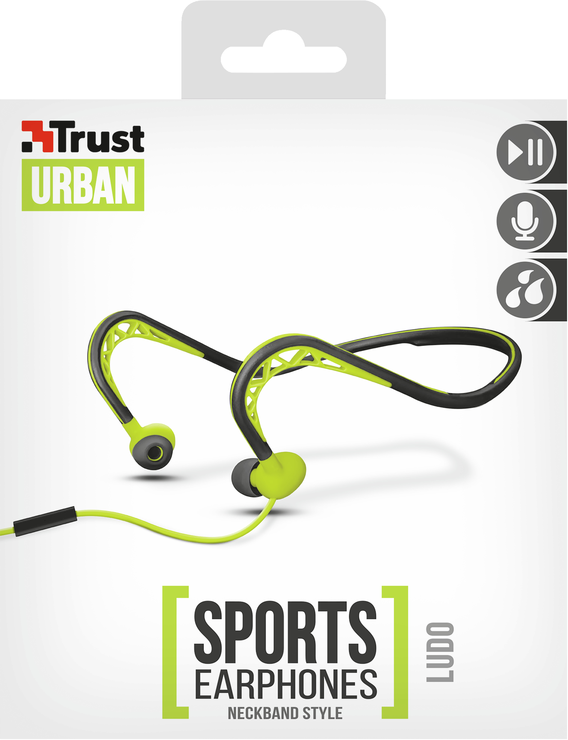Trust Ludo Headset Wired In-ear, Neck-band Calls/Music Black, Green – image 6