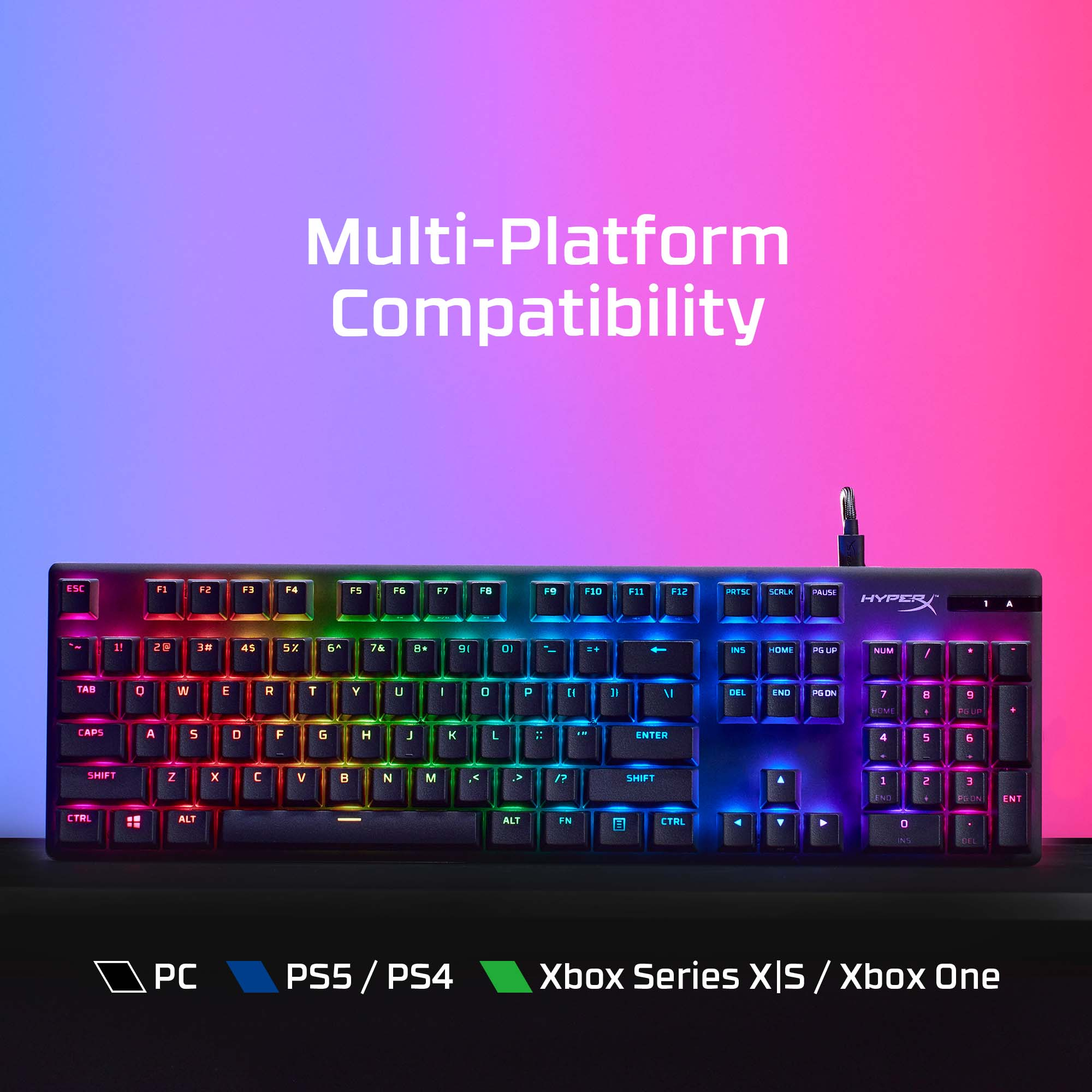 HyperX Alloy Origins PBT HX Aqua Gaming Keyboard – image 5