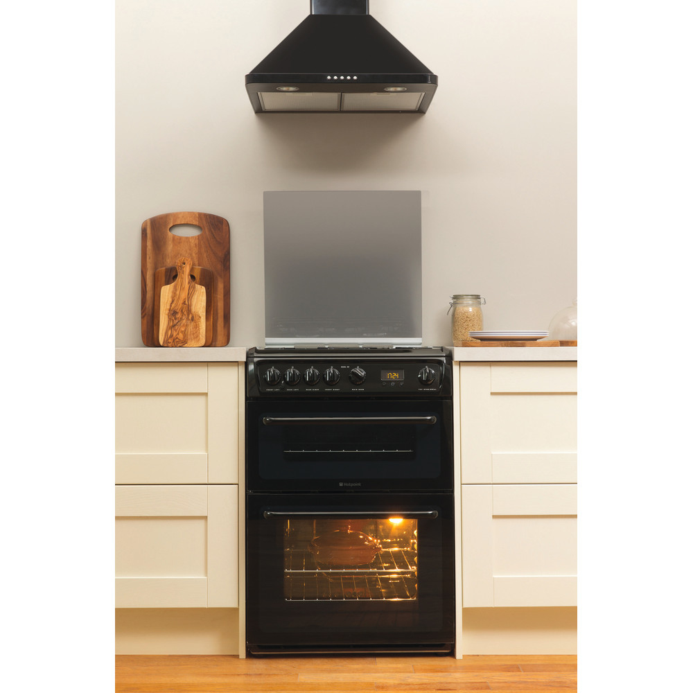 Hotpoint HAGL60K cooker Freestanding cooker Gas Black – image 3