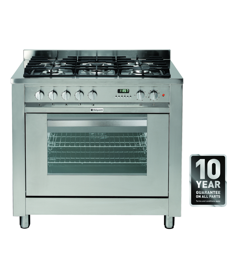 Hotpoint EG900XS cooker Freestanding cooker Electric Gas Stainless steel – image 2