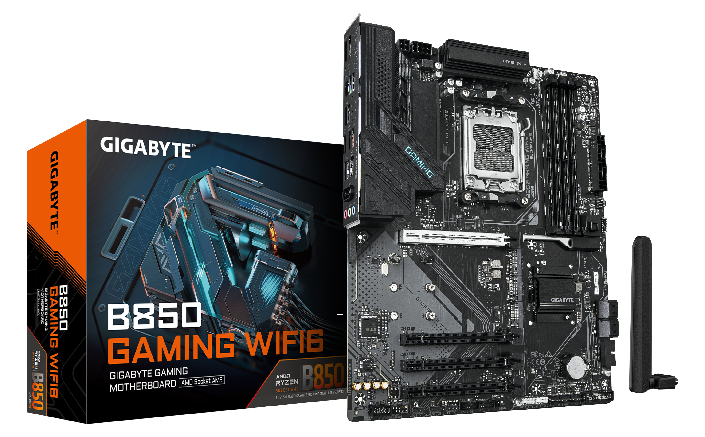 GIGABYTE B850 GAMING WIFI6 Scheda Madre - CPU AMD Ryzen Serie 9000 VRM digitale 622 fasi fino a 8200MHz DDR5 (OC) 1xPCIe 5.0 2x