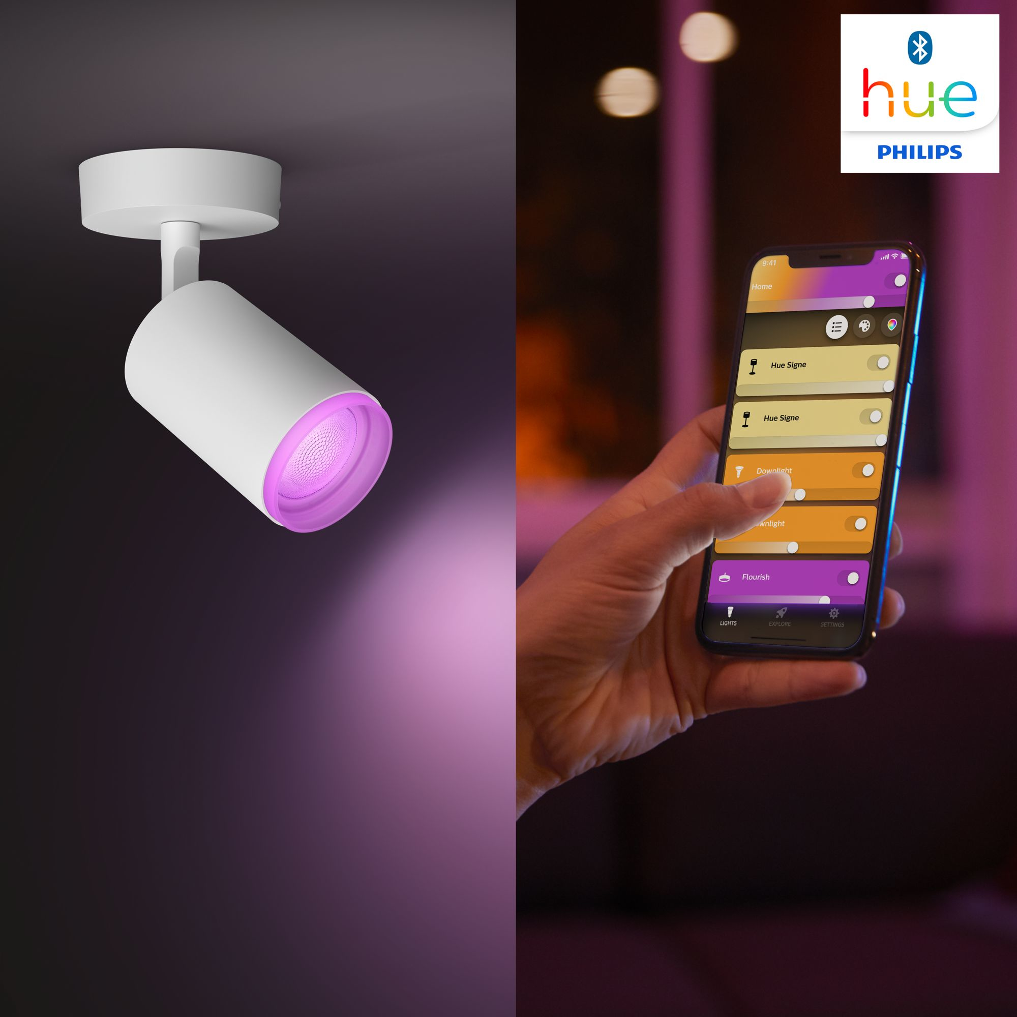Philips by Signify Philips Hue White and colour ambience Fugato double spotlight – image 7