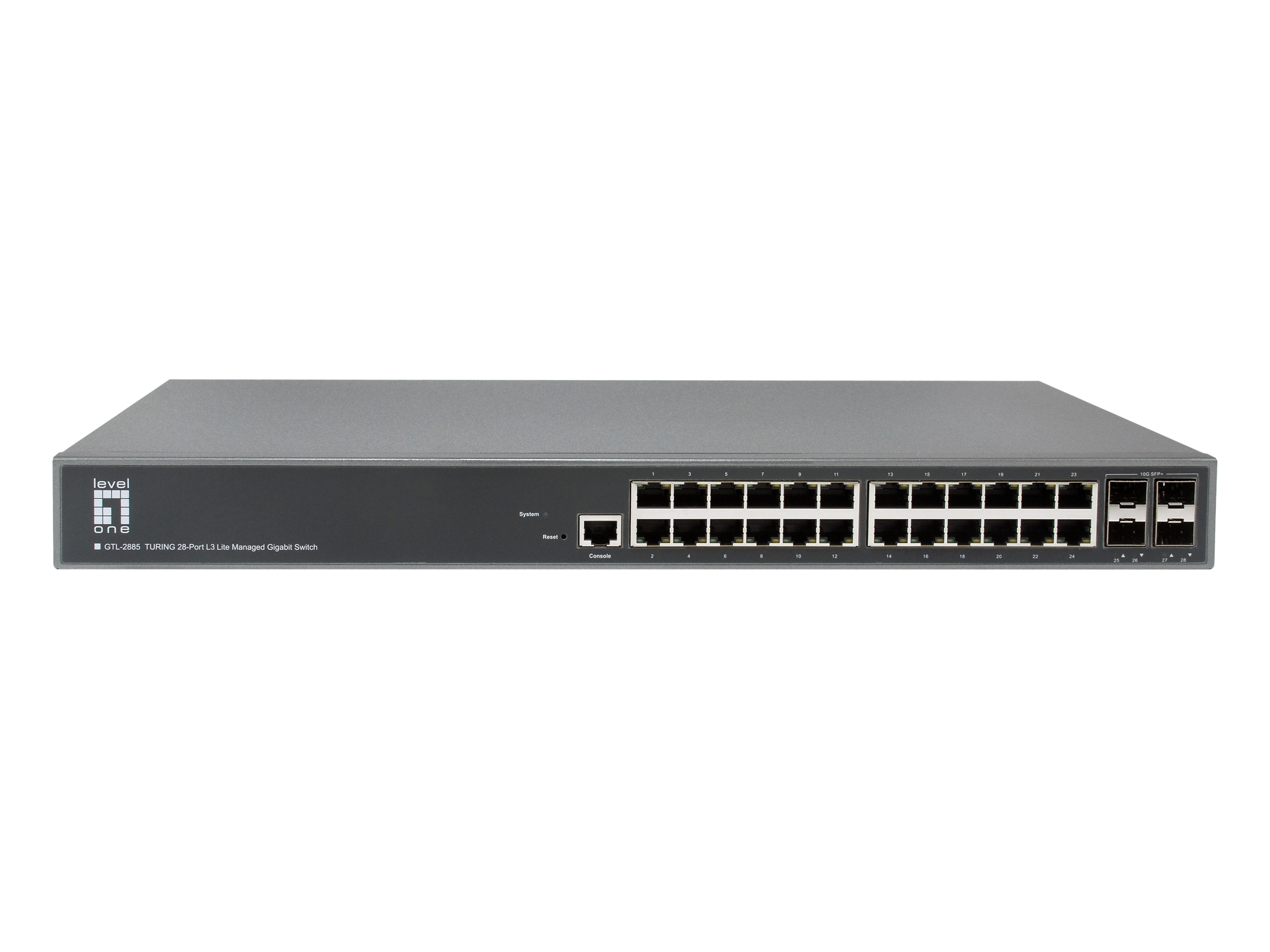 LevelOne Switch 24xGE/4x10GSFP+        TURING 19 Managed L3