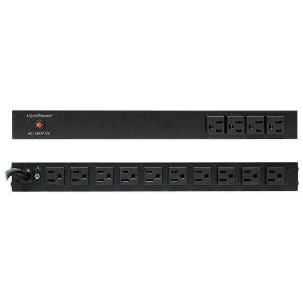 CyberPower PDU15B4F10R power distribution unit (PDU) 14 AC outlet(s) 1U Black – image 2