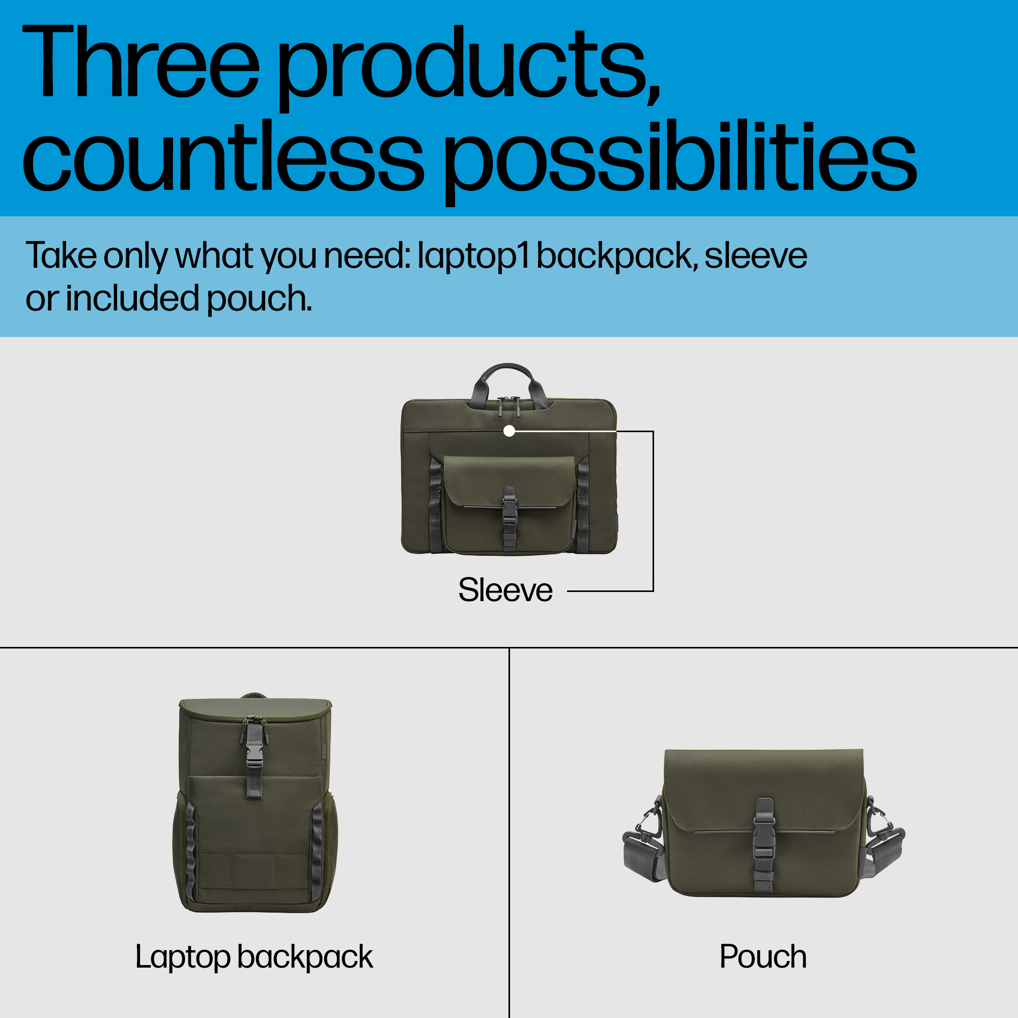HP 15.6 Modular Laptop Backpack – image 7