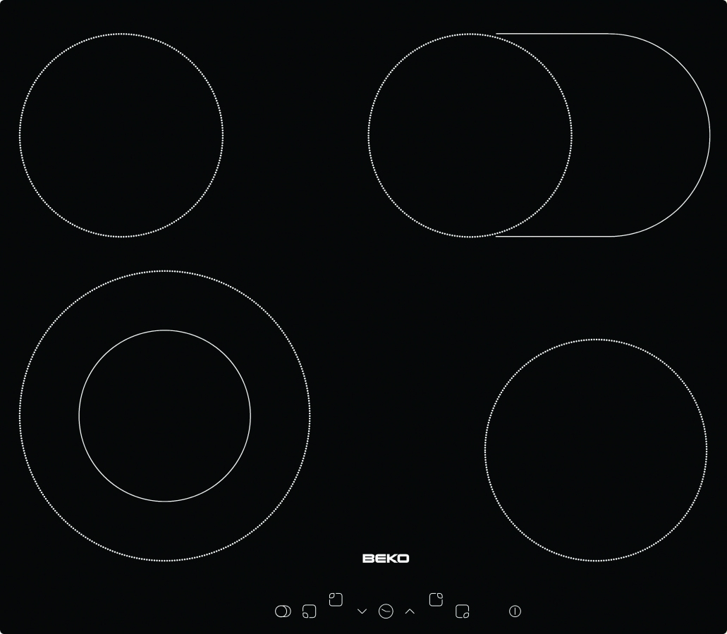Beko HIC64403T Black Built-in Ceramic hob 4 zone(s)