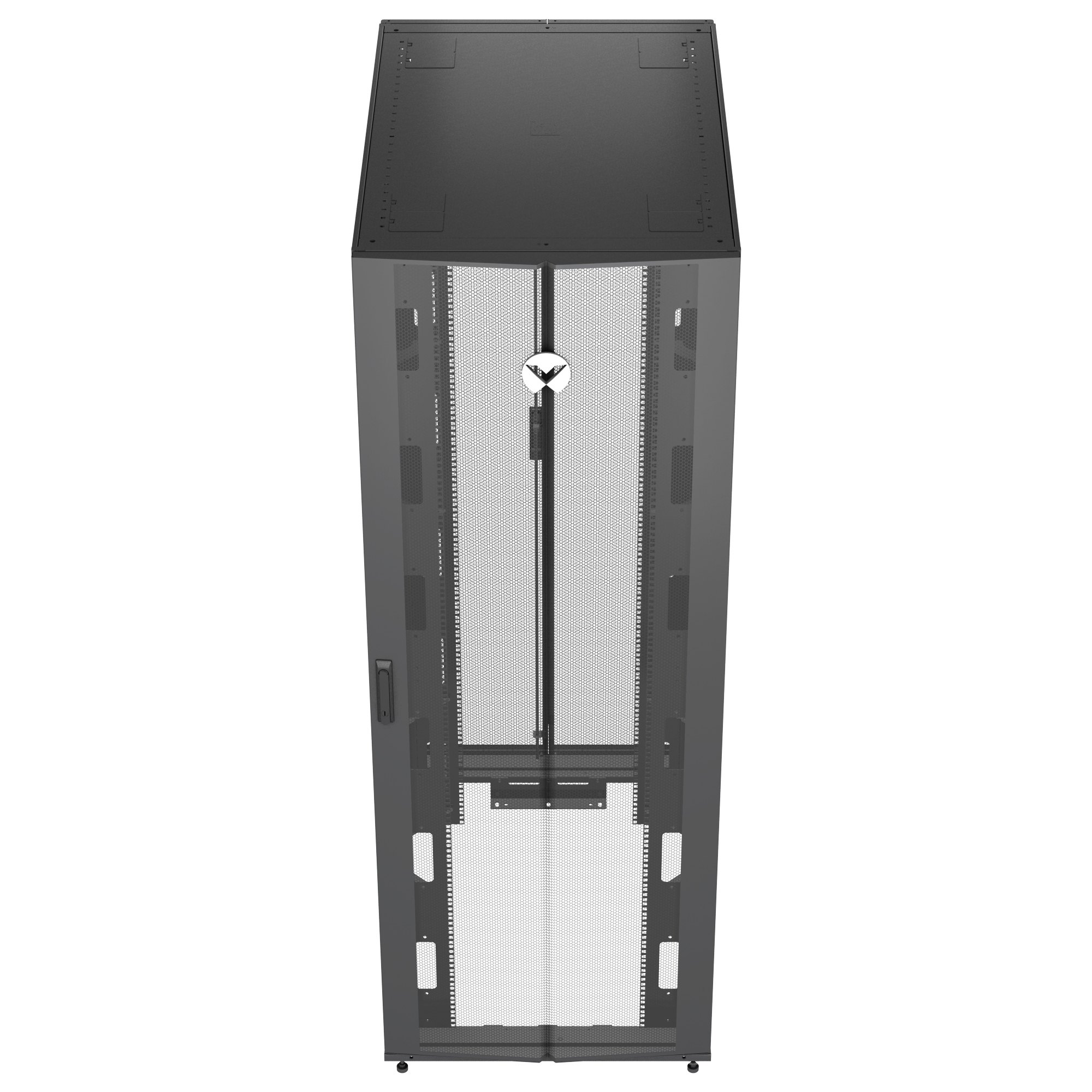 Vertiv VR3357 rack cabinet 48U Freestanding rack Black, Transparent – image 2