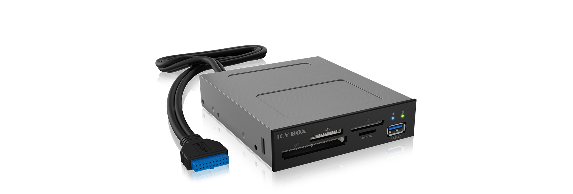 ICY BOX IB-872-i3 card reader USB Internal Black – image 1