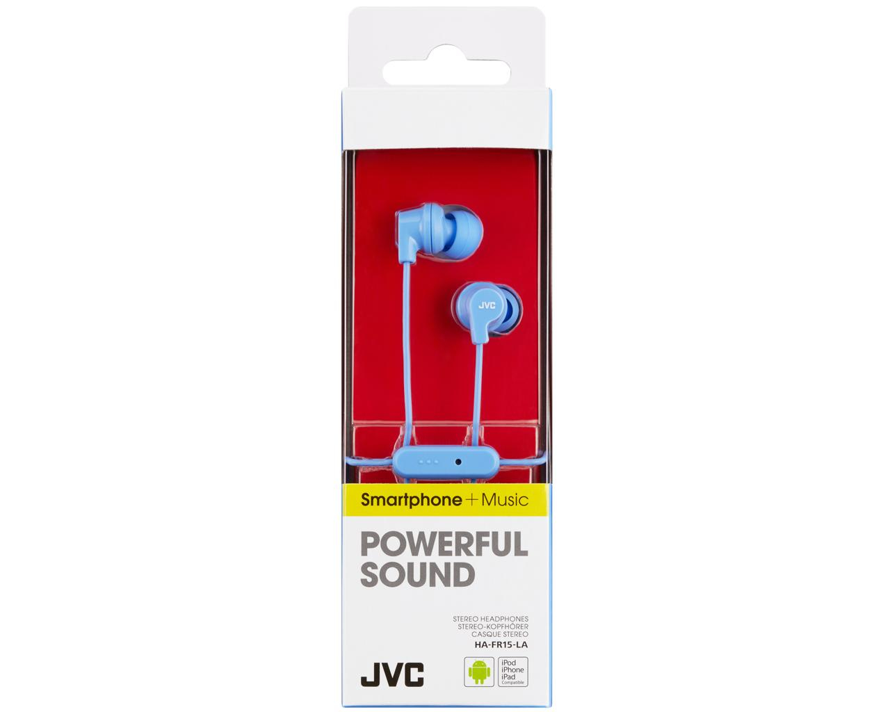 JVC HA-FR15-LA-E Colourful inner ear headphones with remote & mic – image 2