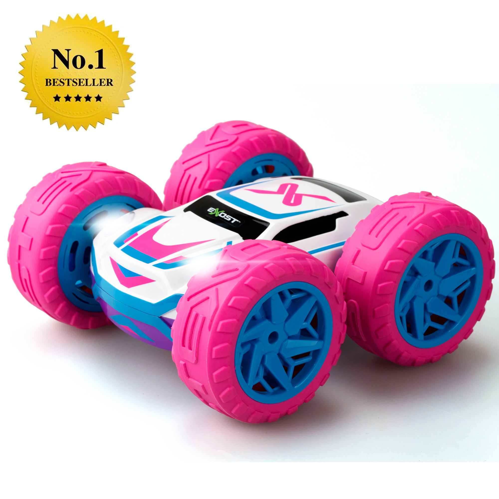 Resim Exost 20260 Kumandalı Araba, 1:18 Ölçek, 2.4 GHz, 25 m Menzil, Camgöbeği/Pembe/Beyaz
