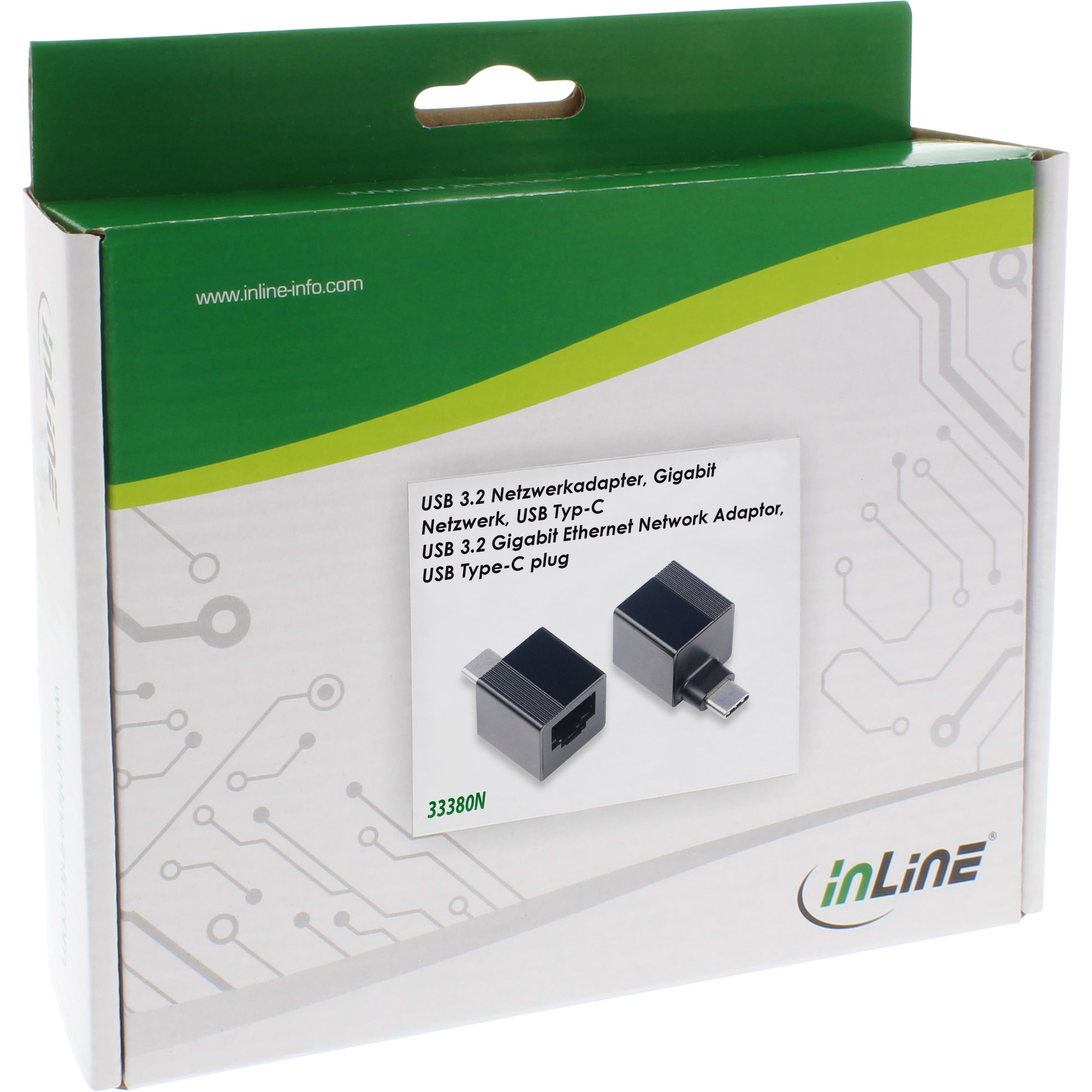 InLine USB 3.2 to 1Gb/s network adapter, USB-C to RJ45 – image 4