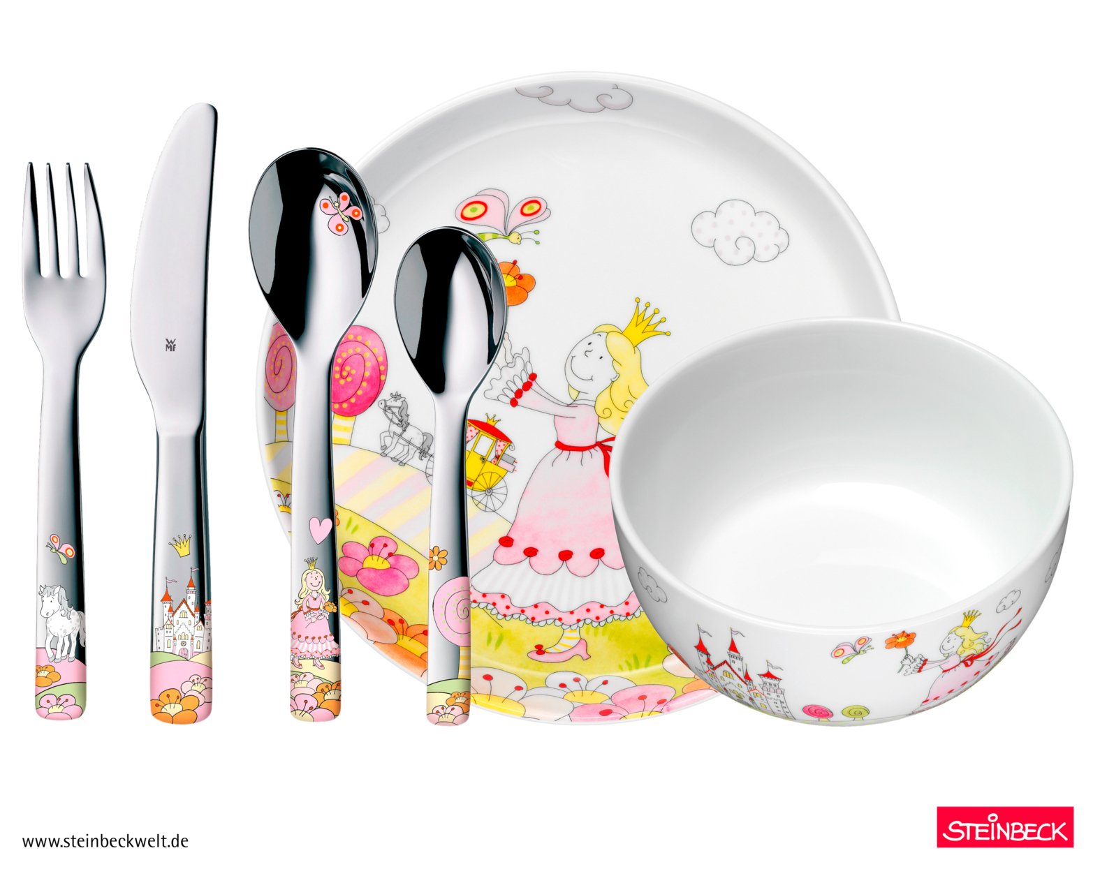 WMF 12.9417.9964 set di posate 6 pz Multicolore, Acciaio inox, Bianco