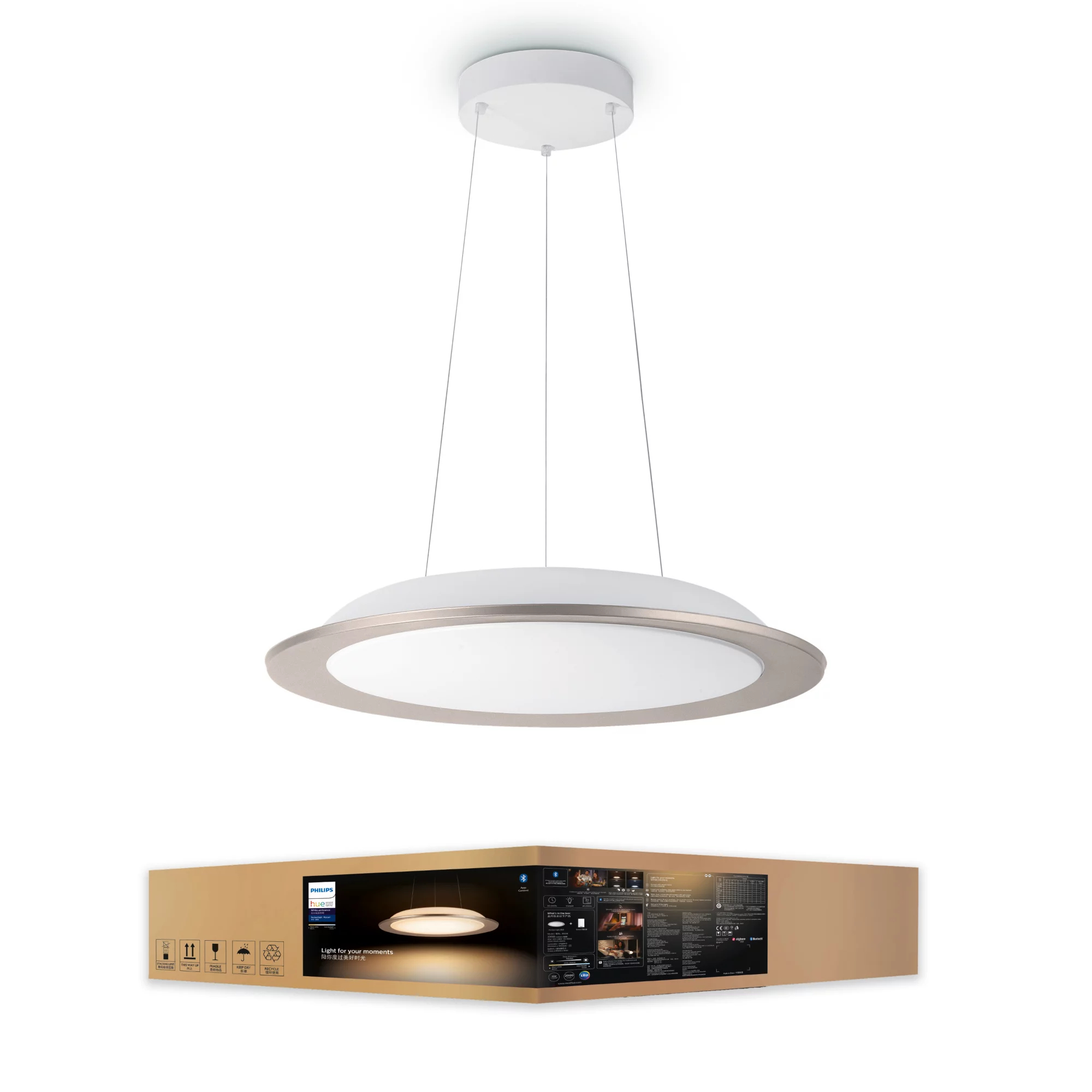 Philips by Signify Philips Hue White ambience 4503848C6 Smart suspension light Bluetooth/Zigbee