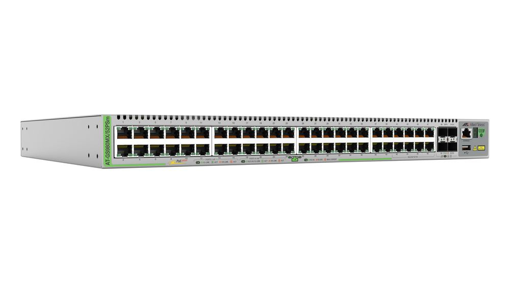 Allied Telesis AT-GS980MX/52PSM-50 switch di rete Gestito L3 10G Ethernet (100/1000/10000) Supporto Power over Ethernet (PoE) G