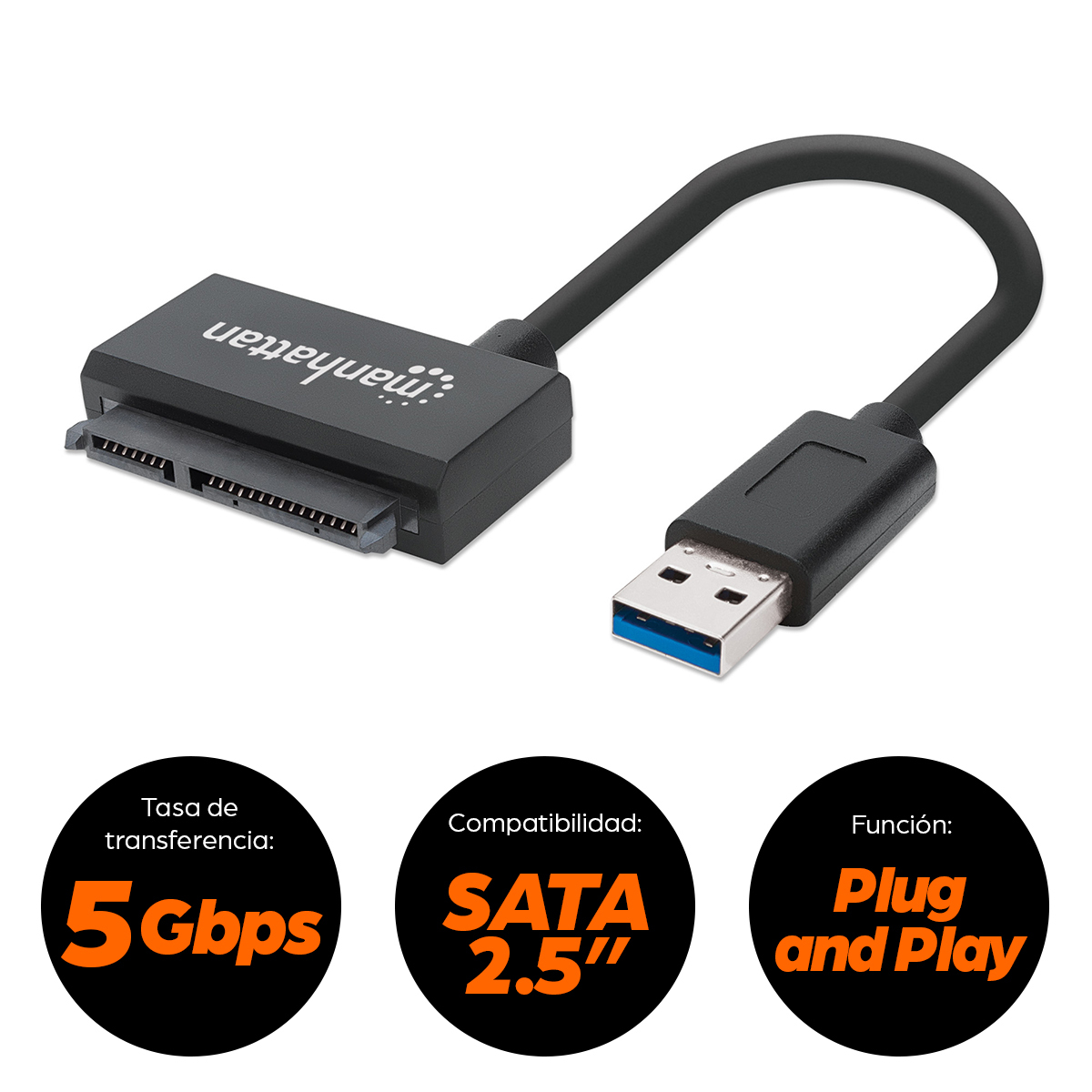 ADAPTADOR MANHATTAN USB 3.0 A SATA 2.5