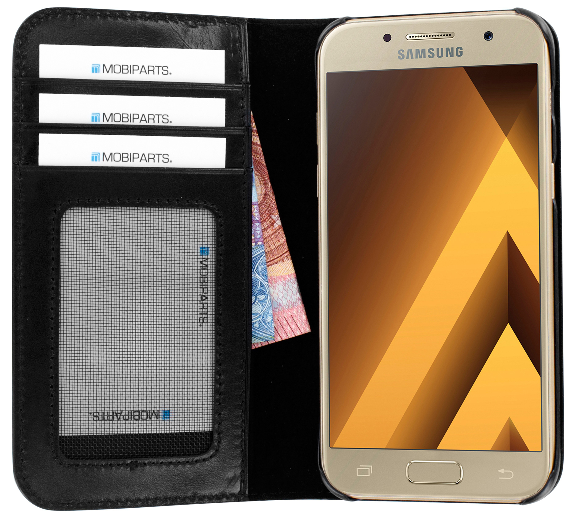 Mobiparts Excellent Wallet Case Samsung Galaxy A3 (2017) Jade Black – image 4