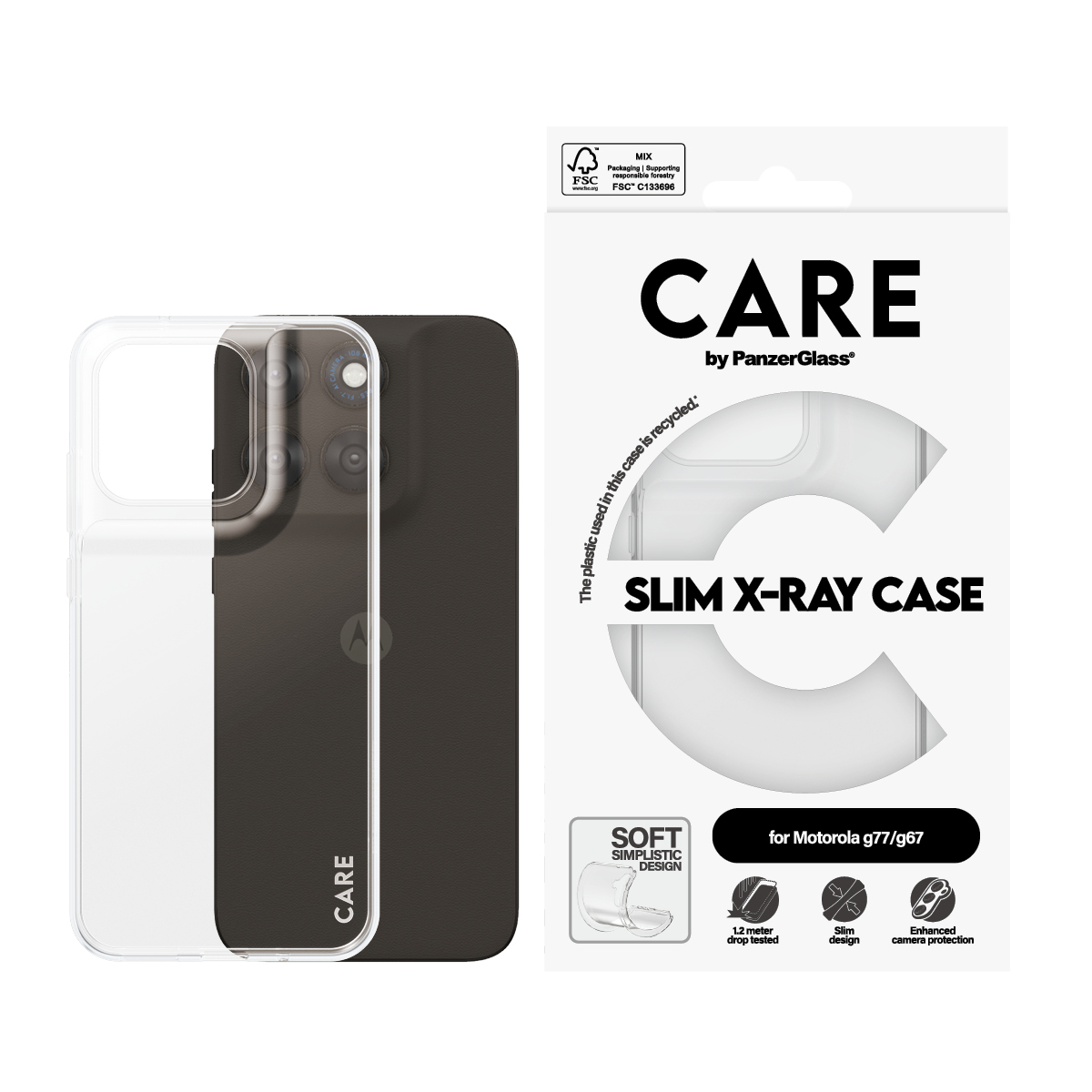PanzerGlass CARE™ by PanzerGlass® TPU Case Transparent Motorola moto G77 | G67 – image 2