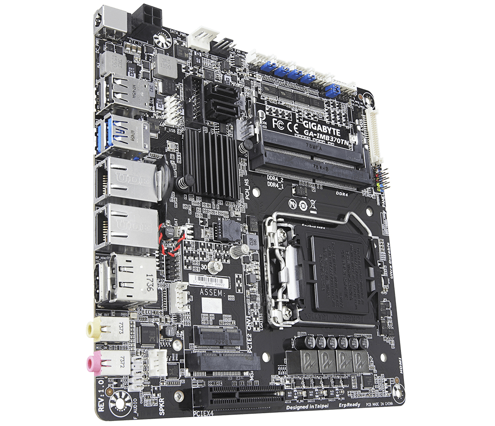 GIGABYTE GA-IMB370TN motherboard Intel Q370 Express LGA 1151 (Socket H4) Thin Mini ITX – image 2