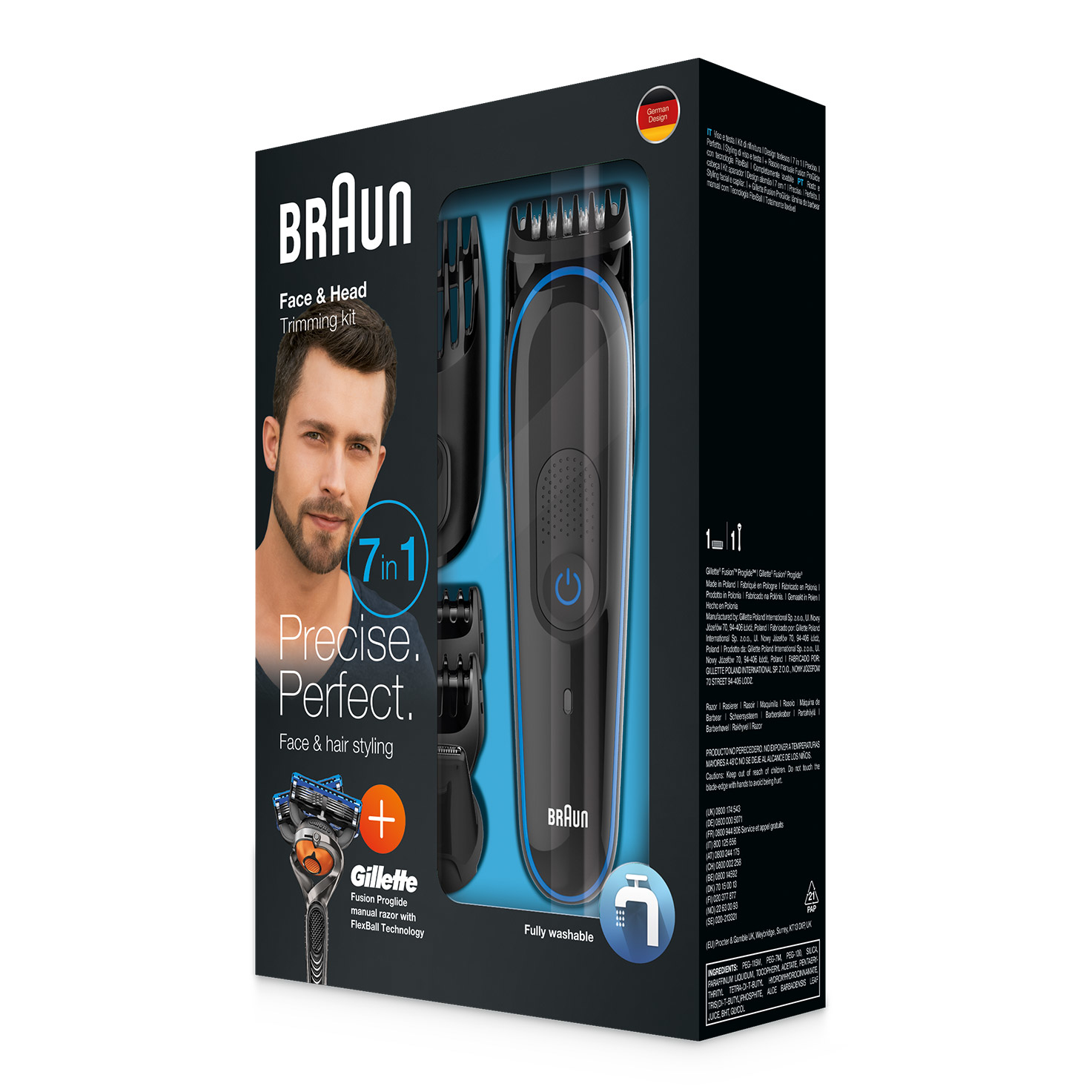 Braun MGK3045 men's shaver Foil shaver Trimmer Black, Blue – image 5