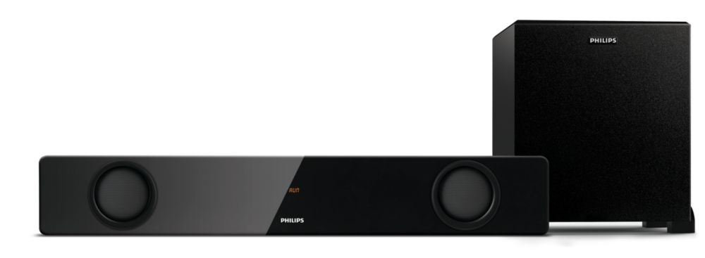 Philips HTL1041/94 soundbar speaker Black 2.1 channels