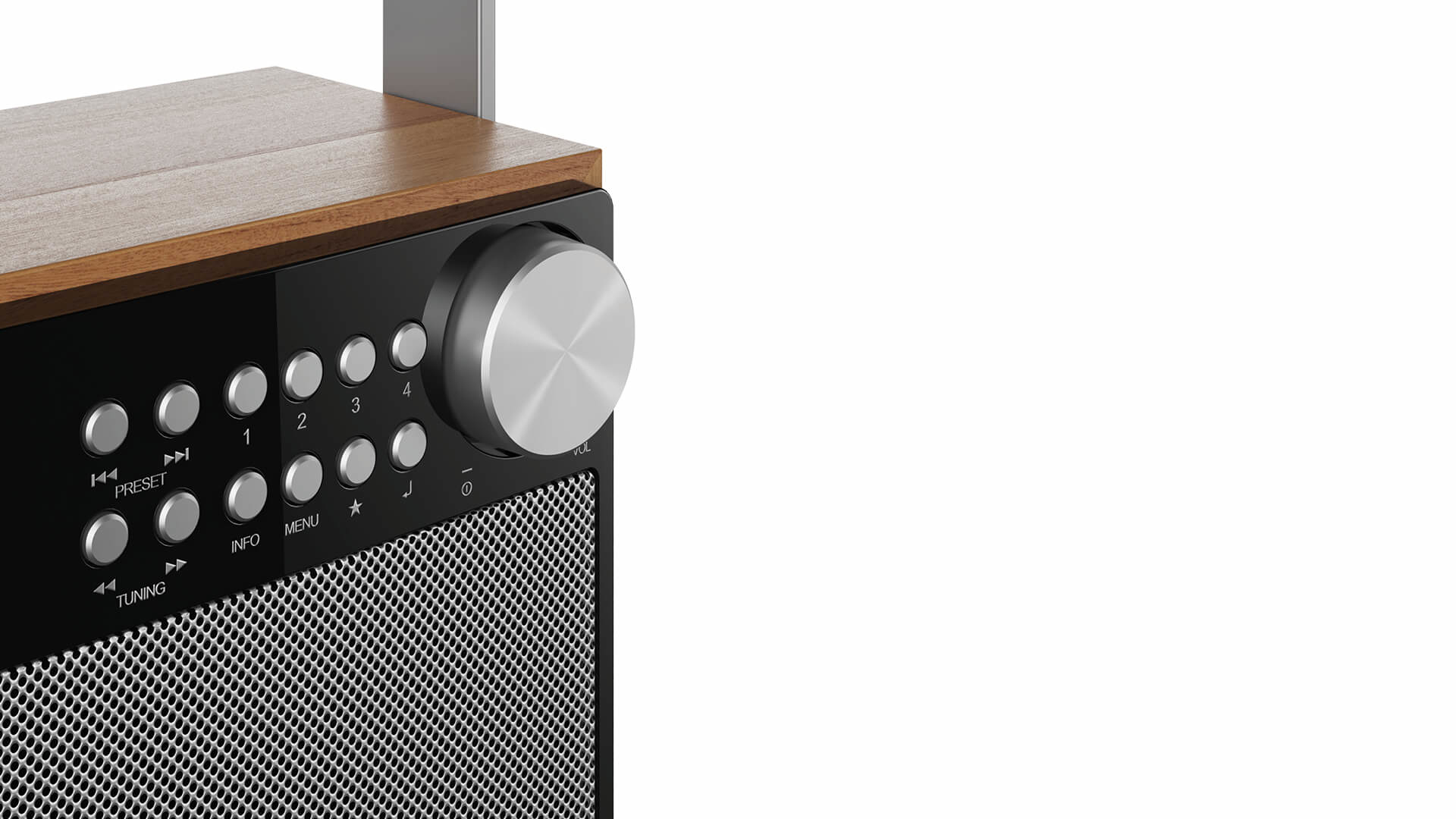 Sharp DR-P350 radio Portable Digital Black, Wood – image 4