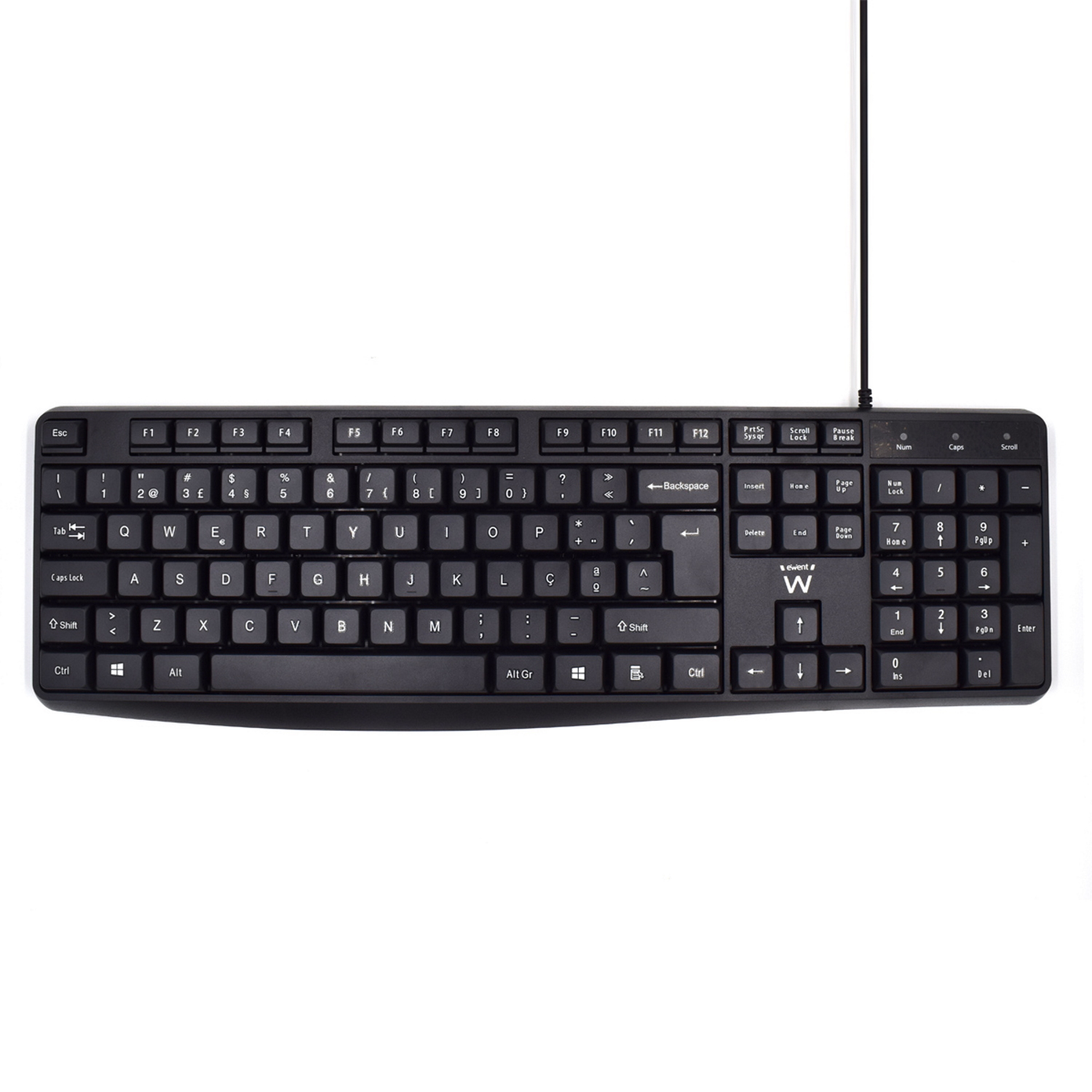 Ewent EW3002 keyboard Office USB QWERTY Portuguese Black – image 1