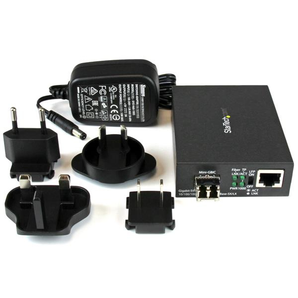 StarTech.com Multi-Mode (MM) LC Fiber Media Converter for 10/100/1000 Networks, Standalone Gigabit Ethernet to LC Converter, SFP Transceiver Included, 850nm, 55 – image 5