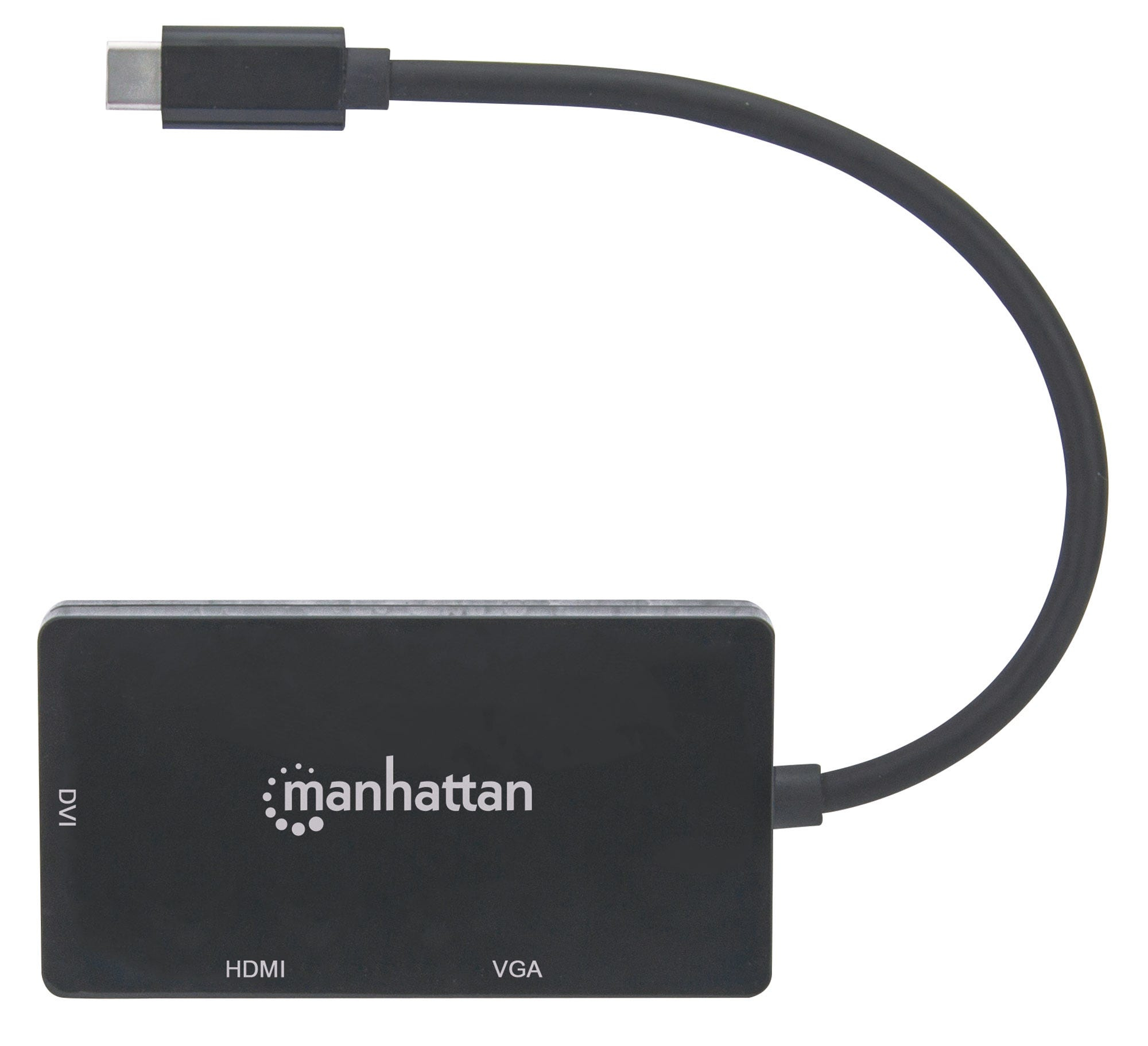 Manhattan USB-C Dock/Hub, Ports (x3): DVI-I, HDMI and VGA Ports, Note: Only One Port can be used at a time, External Power Supply Not Needed, Universal for all – image 5
