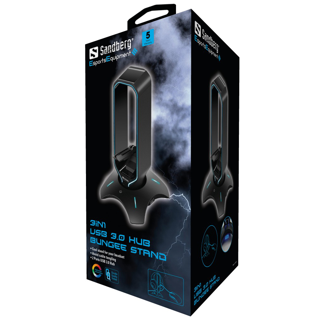 Sandberg 3in1 USB 3.0 Hub Bungee Stand – image 2