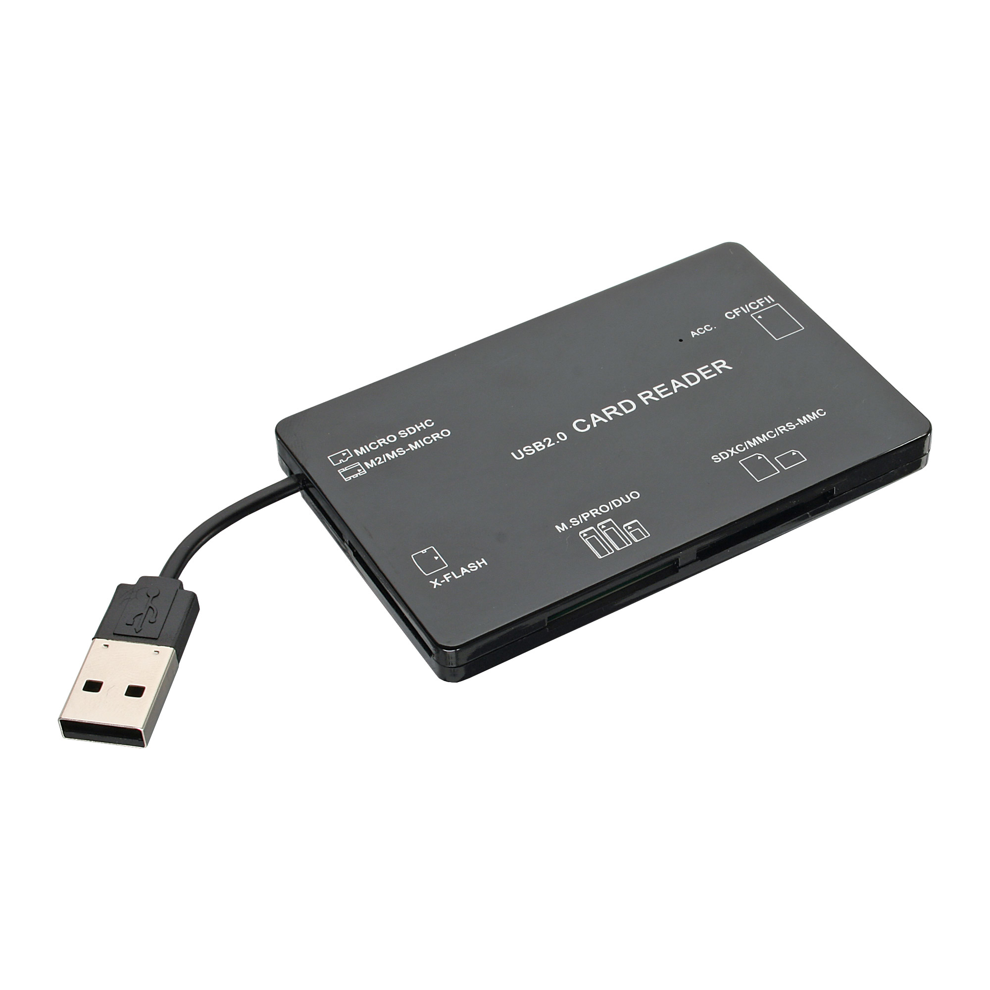 InLine Card Reader USB 2.0 all Cards in one device pocket version black – image 1