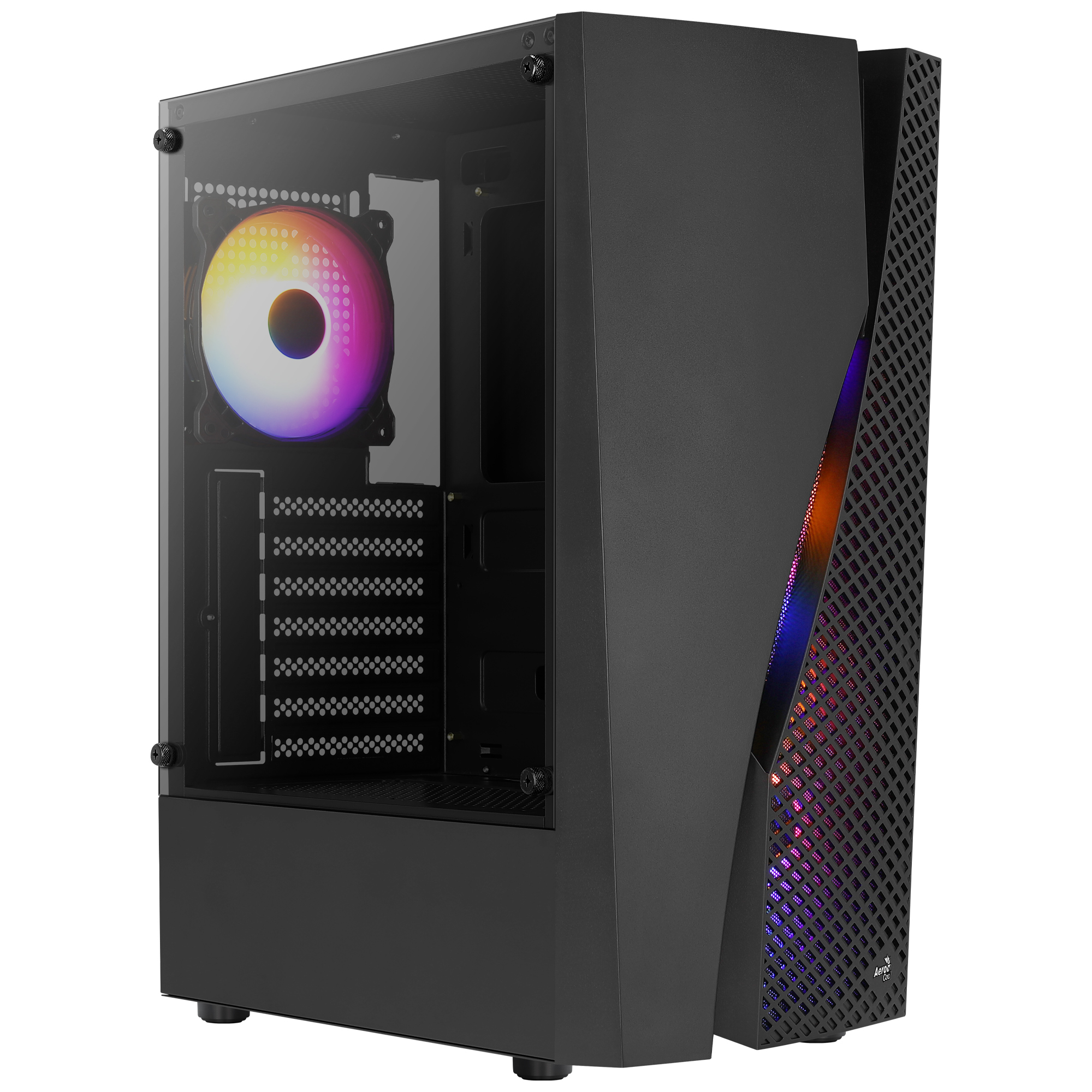 Aerocool WAVEBKV2 ATX PC Case Tempered Glass 4xFRGB Fans Black – image 8