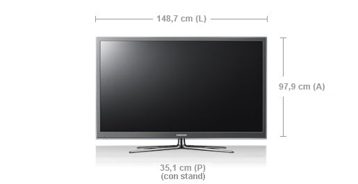 Samsung PS64D8000FQ 162.6 cm (64") Full HD Wi-Fi Black, Silver – image 9