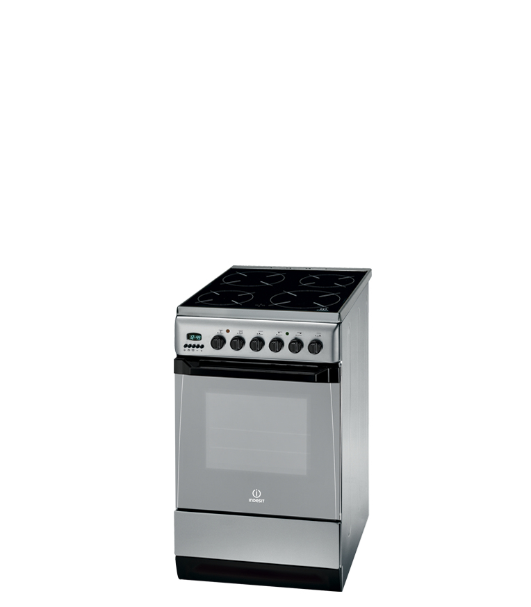 Indesit KN3C76A(X)/EU Freestanding cooker Electric Ceramic hob Stainless steel
