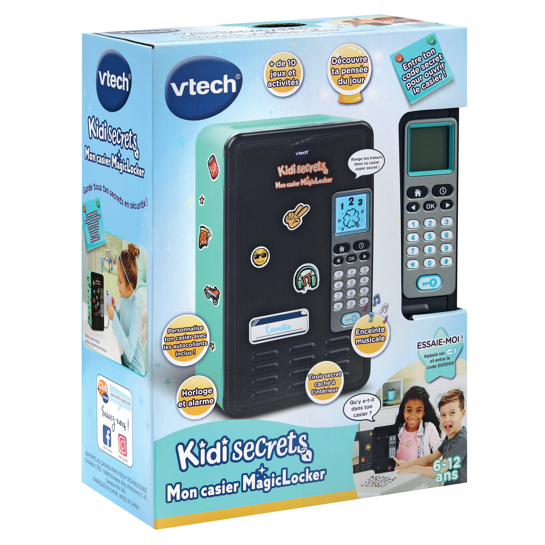 Resim VTech 80-554105 Mavi Plastik Kilitli Dolap 6-12 Yaş Erkek/Kız Çocuk