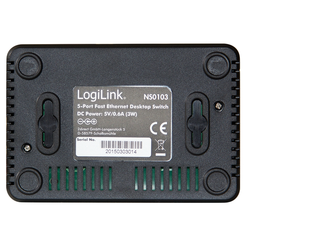 LogiLink NS0103 network switch Unmanaged L2 Fast Ethernet (10/100) Black – image 3