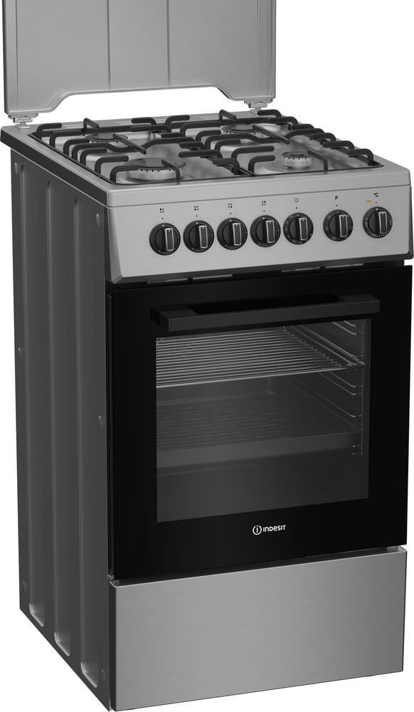 Indesit I5G5PMX cooker Freestanding cooker Electric/Gas Gas Stainless steel – image 3