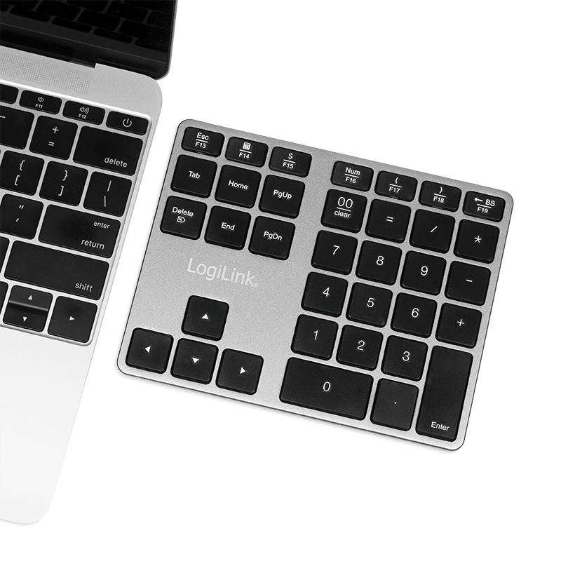 LogiLink ID0187 numeric keypad Universal Bluetooth Aluminium, Black – image 8