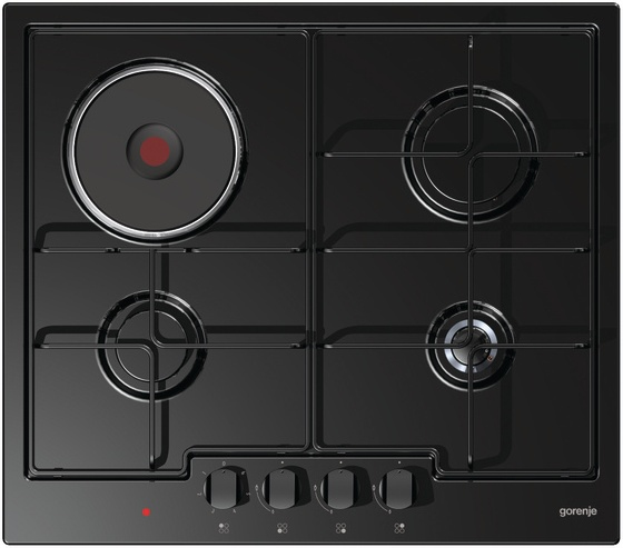 Gorenje K6N3AB hob Black Built-in Combi 4 zone(s)
