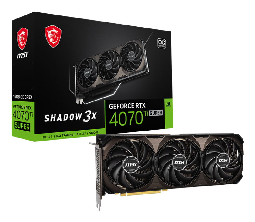 MSI GeForce RTX 4070 Ti SUPER 16G SHADOW 3X OC – image 1