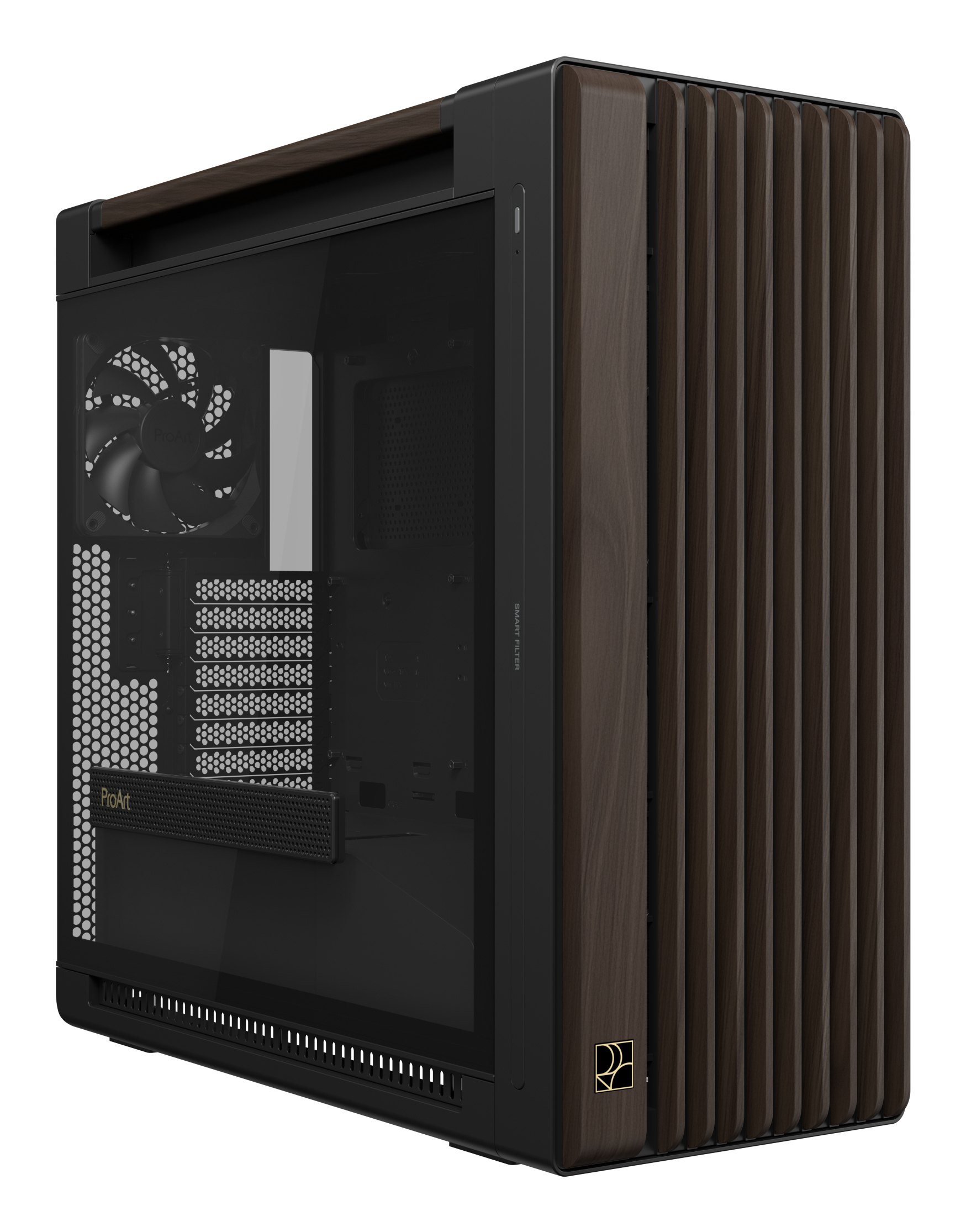 Kucište ASUS PROART PA602 WALNUT WOOD TG PWM MODERN BLACK