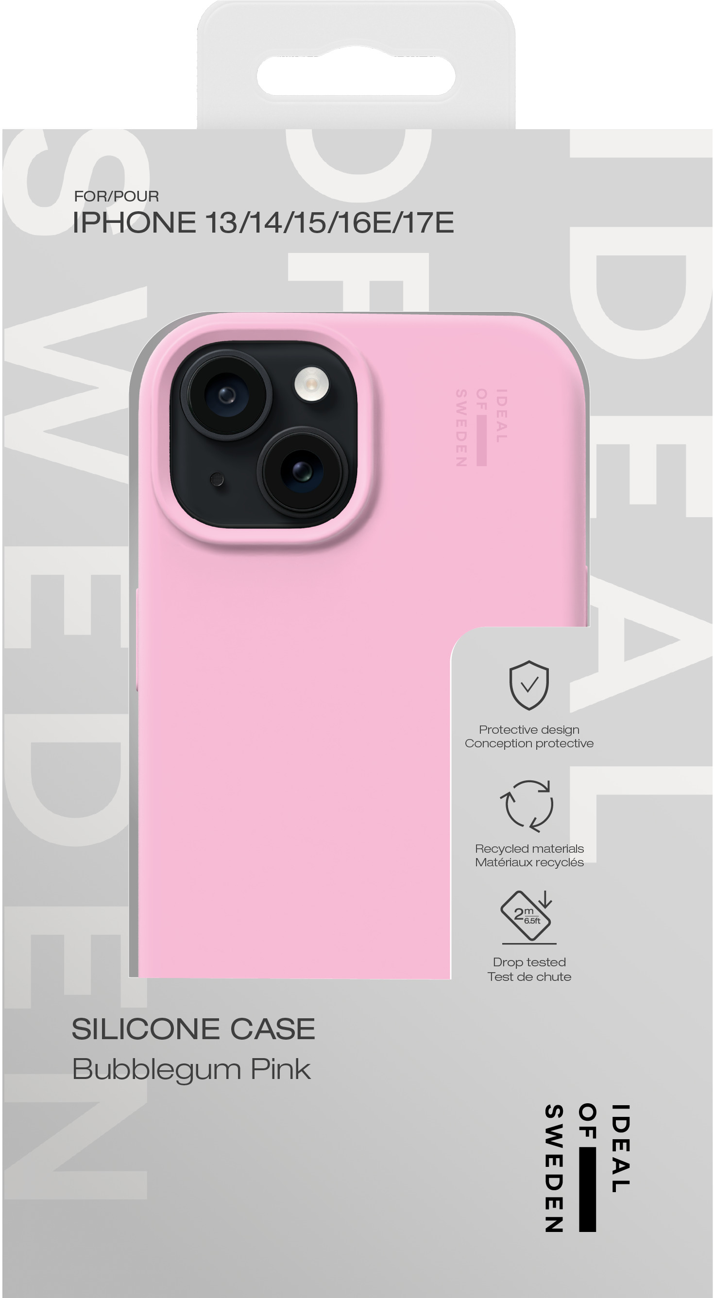 iDeal of Sweden Silicone Case iPhone 13 / 14 / 15 / 16e / 17e Bubblegum Pink – image 4